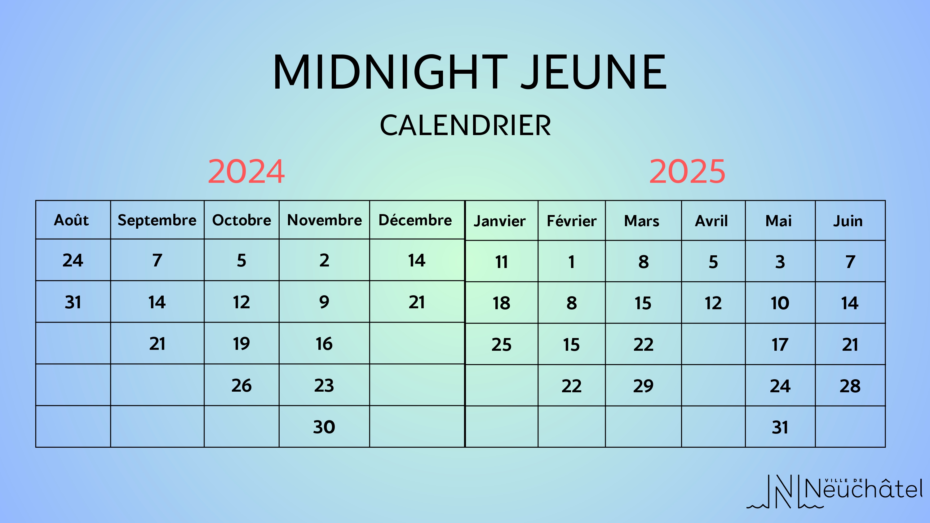 Midnight Jeu'NE - mouvement et rencontres - Neuchâtel